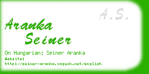 aranka seiner business card